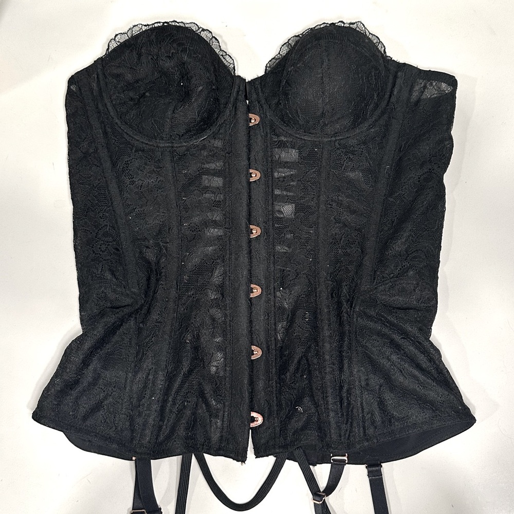 NEW black lace corset